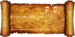 Pinzich Dóra névjegykártya